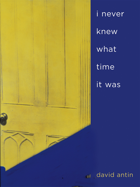 David Antin - i never knew what time it was, E-bok