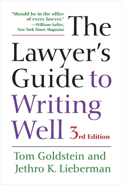 Jethro K. Lieberman, Tom Goldstein - Lawyer's Guide to Writing Well, E-bok. Tillgänglighet: Lägg i varukorg