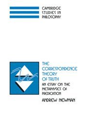 The Correspondence Theory of Truth