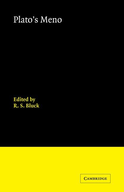 Plato, R. S. Bluck - Plato's Meno, Häftad