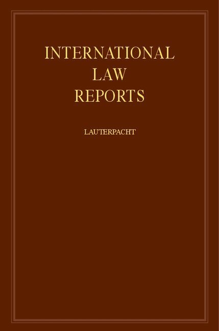 E. Lauterpacht - International Law Reports, Inbunden