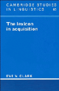 The Lexicon in Acquisition