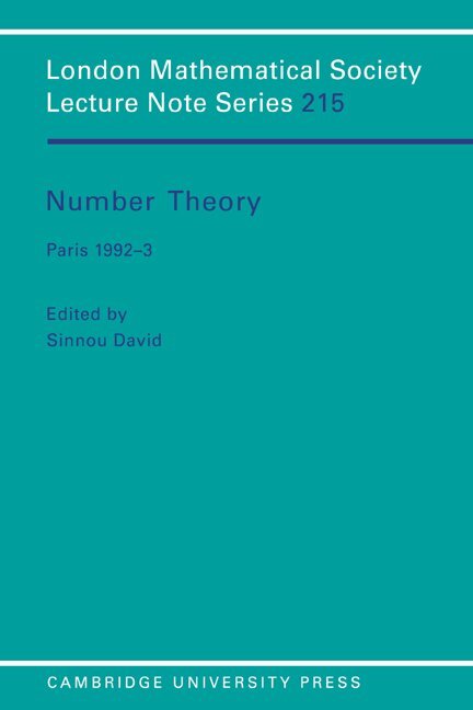 Sinnou David - Number Theory, Häftad