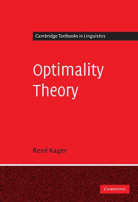 Rene Kager, S. R. Anderson, J. Bresnan - Optimality Theory, Inbunden