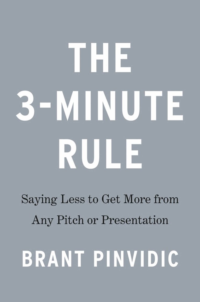 Brant Pinvidic - 3-Minute Rule, Inbunden