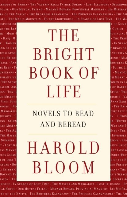 Harold Bloom - Bright Book of Life, E-bok