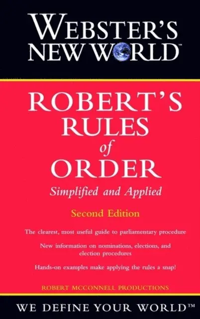Robert McConnell Productions - Webster's New World Robert's Rules of Order Simplified And Applied, E-bok. Tillgänglighet: Lägg i varukorg