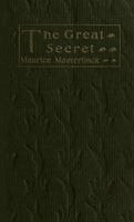 Maurice Maeterlinck - The Great Secret, Häftad