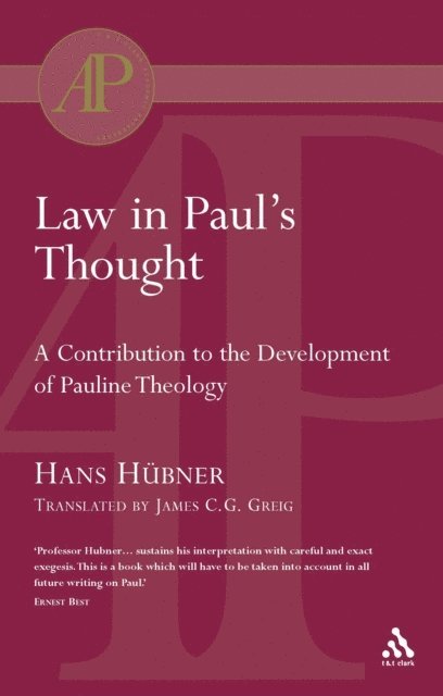 Hans Hübner - Law in Paul's Thought, E-bok