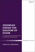 Jeremiah Under the Shadow of Duhm