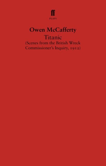 Owen McCafferty - Titanic, E-bok