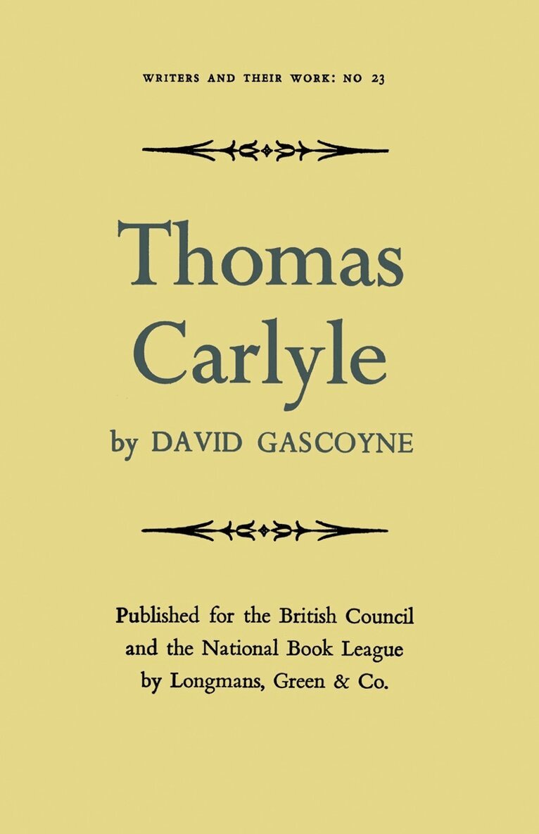 David Gascoyne - Thomas Carlyle, Häftad. Tillgänglighet: Tillfälligt slut