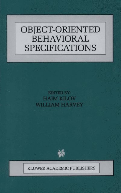 William Harvey, Haim Kilov - Object-Oriented Behavioral Specifications, E-bok