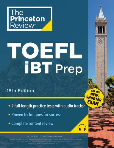 Princeton Review - Princeton Review TOEFL iBT Prep with Audio/Listening Tracks, 18th Edition, Häftad