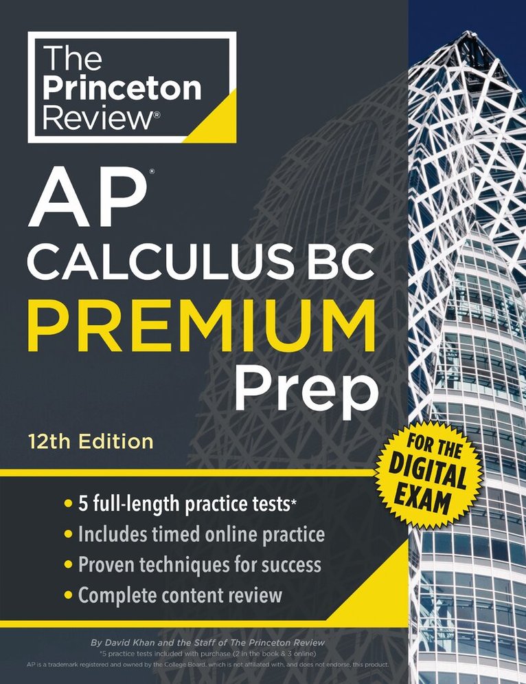 David Khan - Princeton Review AP Calculus BC Premium Prep, 12th Edition, Häftad. Tillgänglighet: Lägg i varukorg