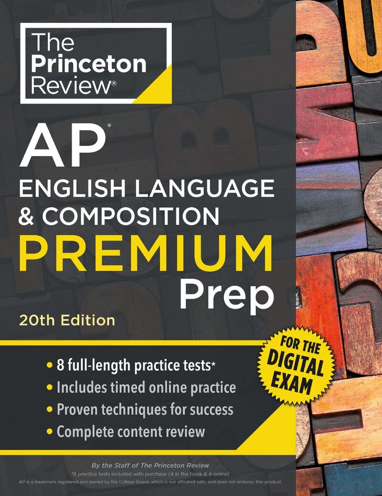 Princeton Review - Princeton Review AP English Language & Composition Premium Prep, 20th Edition, Häftad. Tillgänglighet: Lägg i varukorg