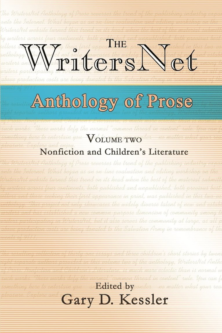 Gary D Kessler - WritersNet Anthology of Prose, Häftad