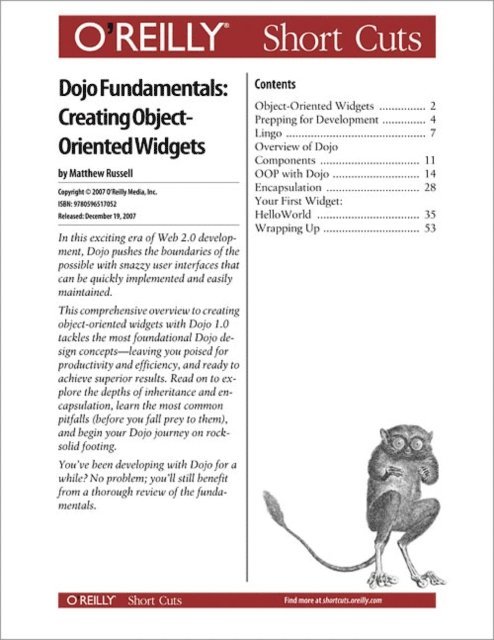Matthew A. Russell - Dojo Fundamentals: Creating Object-Oriented Widgets, E-bok