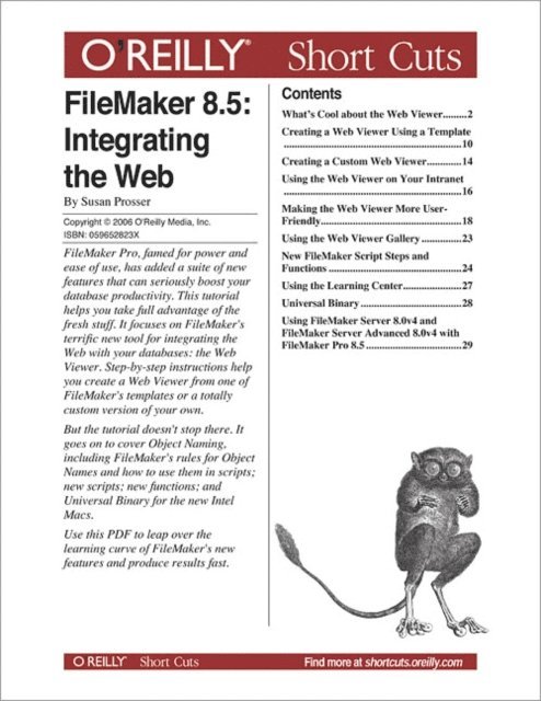 Susan Prosser - FileMaker 8.5: Integrating the Web, E-bok