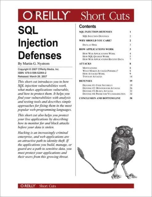 Martin Nystrom - SQL Injection Defenses, E-bok. Tillgänglighet: Lägg i varukorg