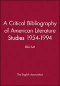 A Critical Bibliography of American Literature Studies 1954-1994
