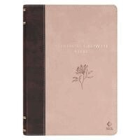 The Spiritual Growth Bible, Study Bible, NLT - New Living Translation Holy Bible, Vegan Leather, Brown/Pink Two-Tone, Inbunden