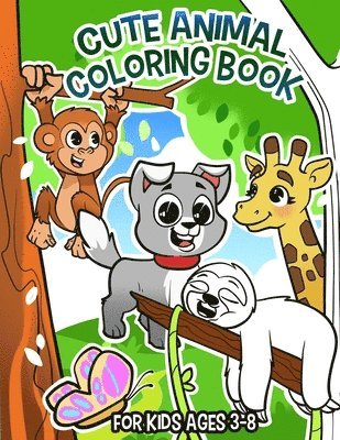 Cute Animal Coloring Book, Häftad