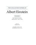 The Collected Papers of Albert Einstein, Volume 4 (English)