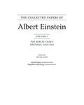 The Collected Papers of Albert Einstein, Volume 7 (English)