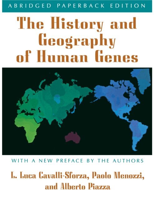 Alberto Piazza, Paolo Menozzi, L L Cavalli-sforza - History and Geography of Human Genes, E-bok