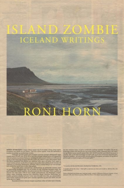 Roni Horn - Island Zombie, E-bok
