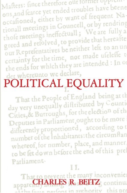 Charles R. Beitz - Political Equality, E-bok