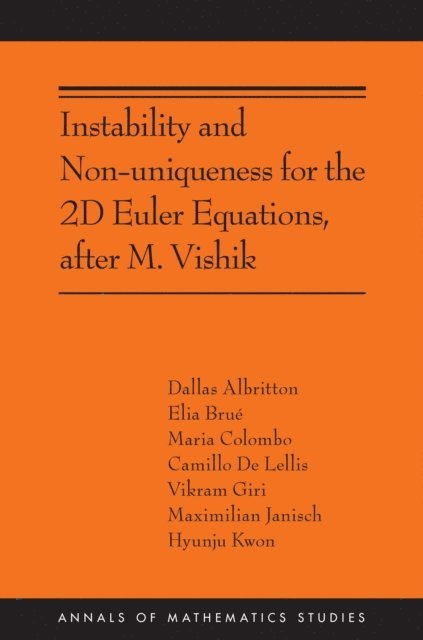 Hyunju Kwon, Maximilian Janisch, Vikram Giri, Maria Colombo, Dallas Albritton, Elia Brue, Camillo De Lellis - Instability and Non-uniqueness for the 2D Euler Equations, after M. Vishik, E-bok