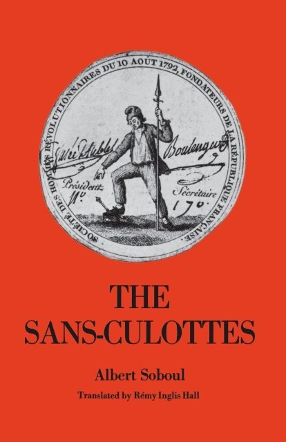 Albert Soboul - Sans-Culottes, E-bok