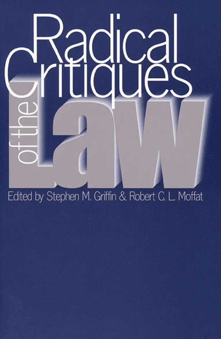 Stephen M. Griffin - Radical Critiques of the Law, Häftad. Tillgänglighet: Tillfälligt slut