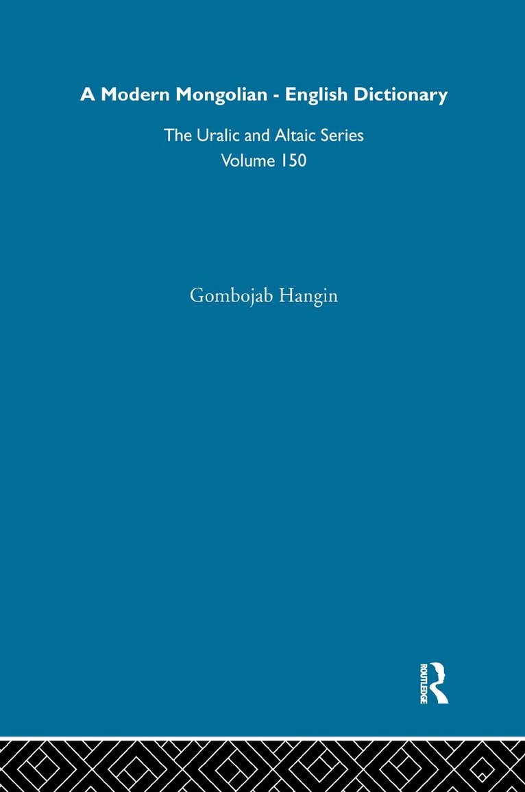Modern Mongolian-English Dictionary