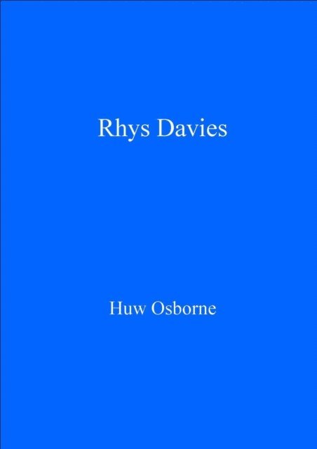 David Rees, Huw Edwin Osborne, Huw Osborne - Rhys Davies, E-bok. Tillgänglighet: Lägg i varukorg