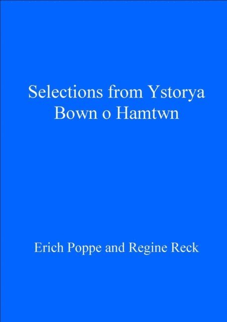 Regine Reck, Erich Poppe - Selections from Ystorya Bown o Hamtwn, E-bok