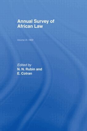 E. Cotran, N.N. Rubin - Annual Survey of African Law Cb, Inbunden