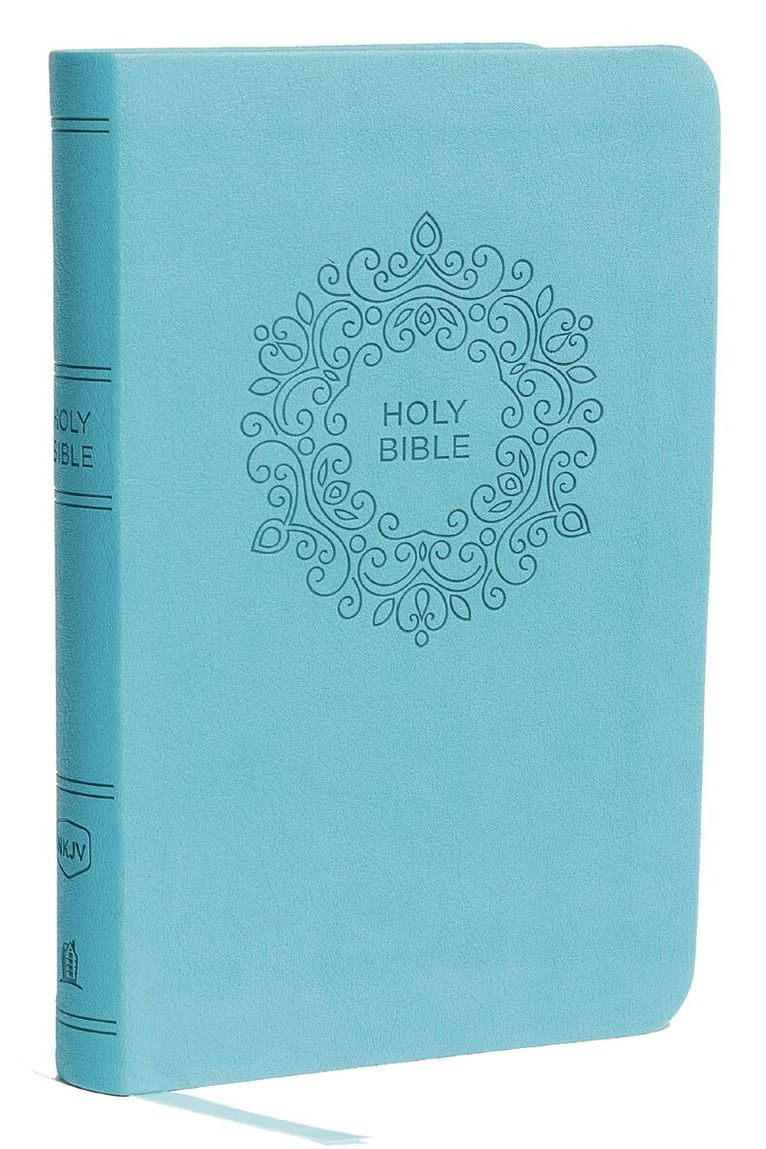 Thomas Nelson - NKJV, Thinline Bible, Compact, Leathersoft, Blue, Red Letter, Comfort Print, Inbunden
