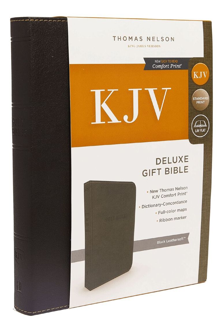 Zondervan - KJV Holy Bible: Deluxe Gift, Black Leathersoft, Red Letter, Comfort Print: King James Version, Inbunden