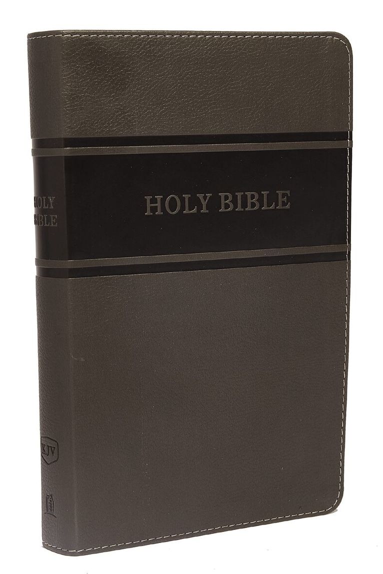 Zondervan - KJV Holy Bible: Deluxe Gift, Gray Leathersoft, Red Letter, Comfort Print: King James Version, Inbunden