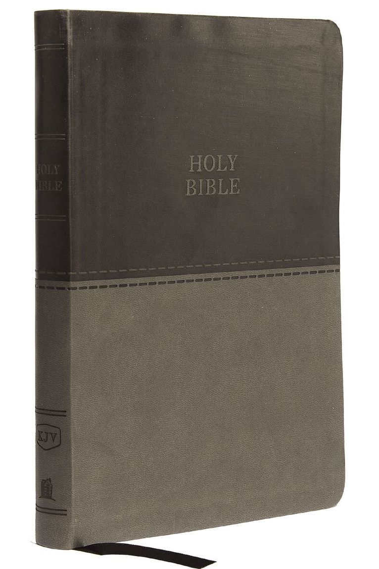 Zondervan - KJV Holy Bible: Value Large Print Thinline, Gray Leathersoft, Red Letter, Comfort Print: King James Version, Inbunden