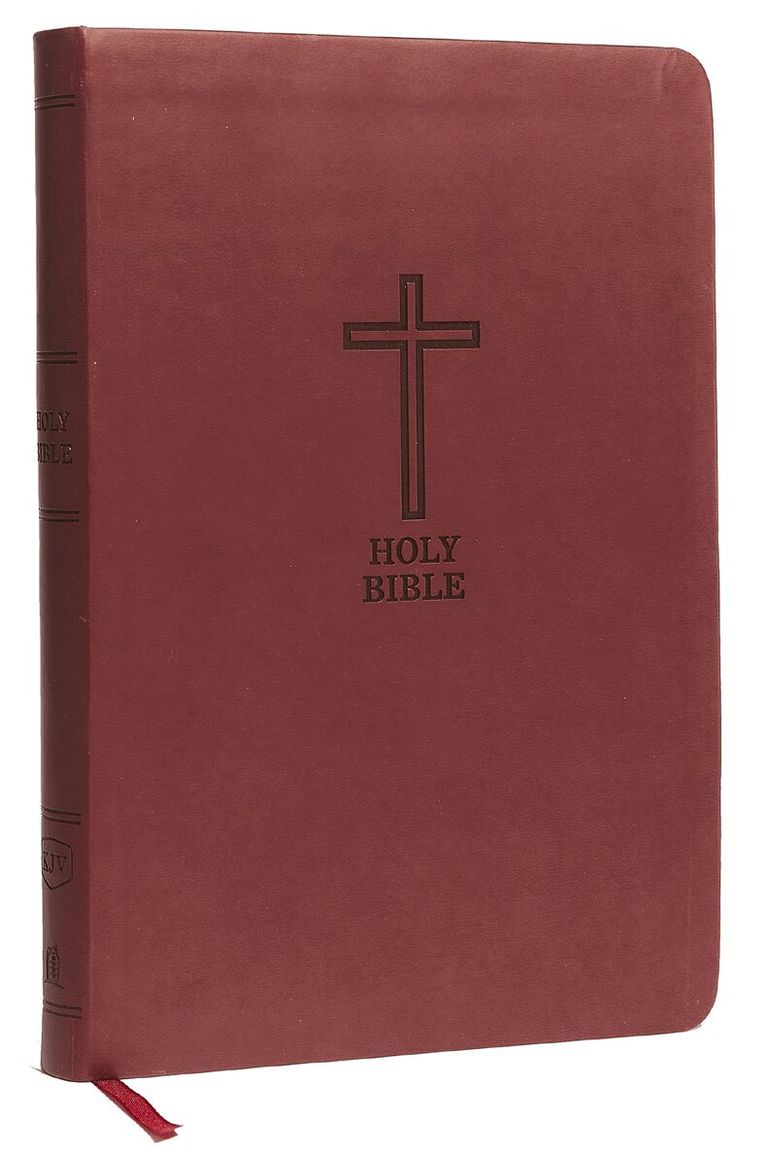 Zondervan - KJV Holy Bible: Value Large Print Thinline, Burgundy Leathersoft, Red Letter, Comfort Print: King James Version, Inbunden