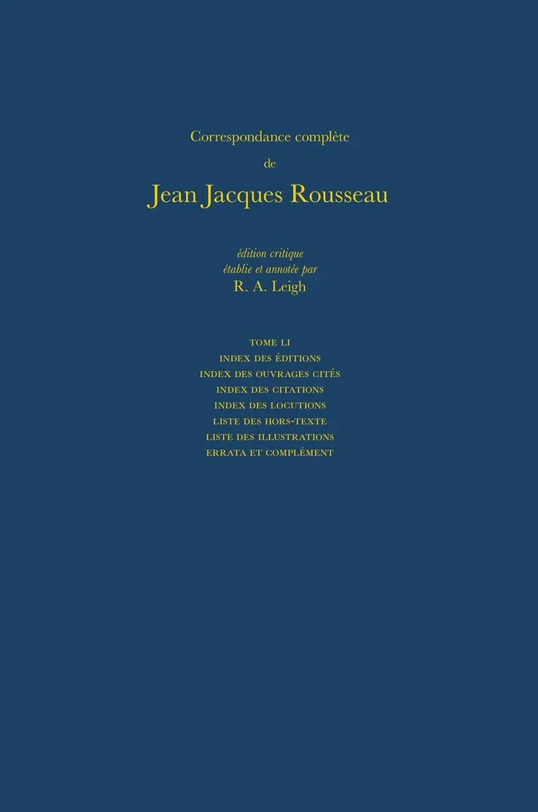 Jean-Jacques Rousseau, R A Leigh - Correspondance complète de Rousseau (Complete Correspondence of Rousseau) 51, Inbunden. Tillgänglighet: Tillfälligt slut