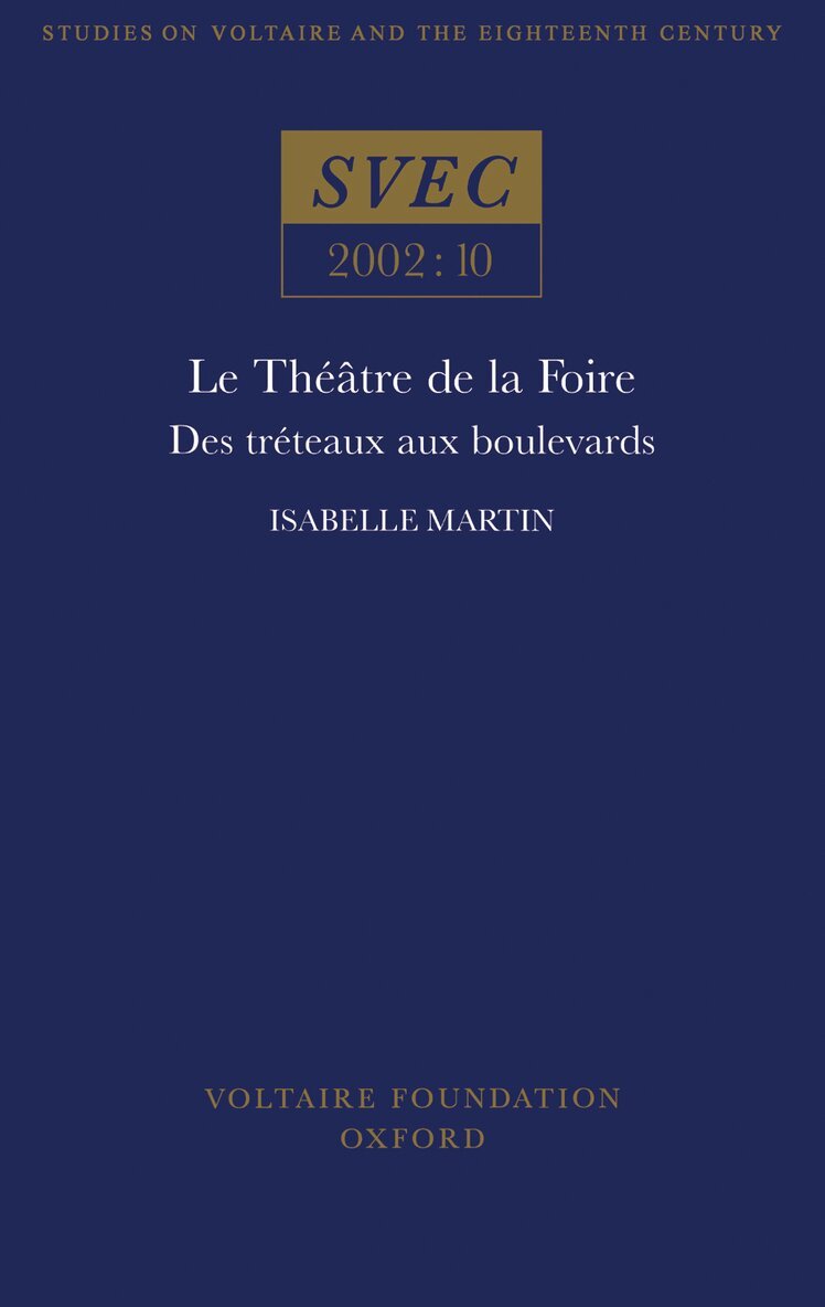 Isabelle Martin - Le Théâtre de la Foire, Häftad. Tillgänglighet: Lägg i varukorg
