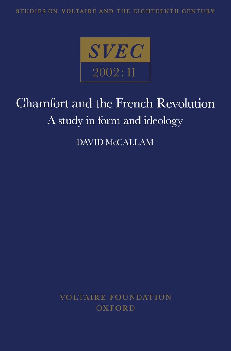 Chamfort and the French Revolution