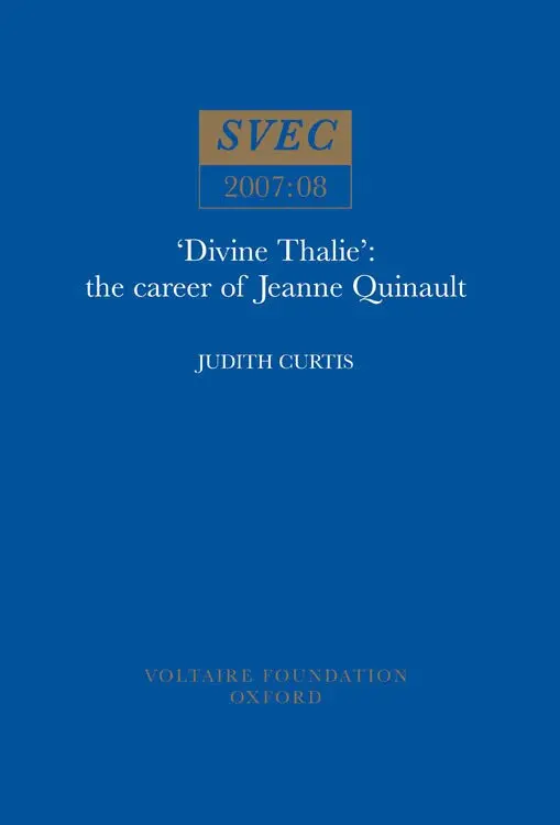 Judith Curtis - Divine Thalie: the Career Of Jeanne Quinault, Häftad. Tillgänglighet: Lägg i varukorg
