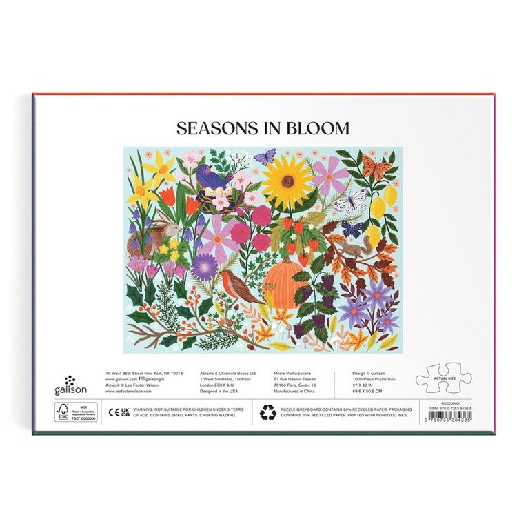 Pussel 1000 bitar Seasons in Bloom, Övrigt