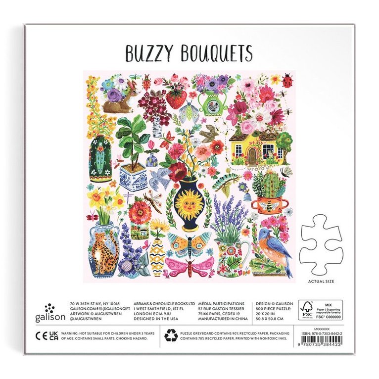 Pussel 500 bitar Buzzy Bouquets, Övrigt